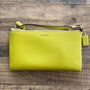 Coach Saffiano Leather Kylie Crossbody Lime Green